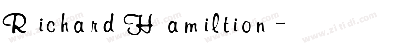 Richard Hamiltion字体转换